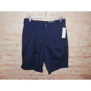 NEW David Taylor Men's 30 Navy Blue Wrinkle Free Pleated Dress Golf Shorts 2266